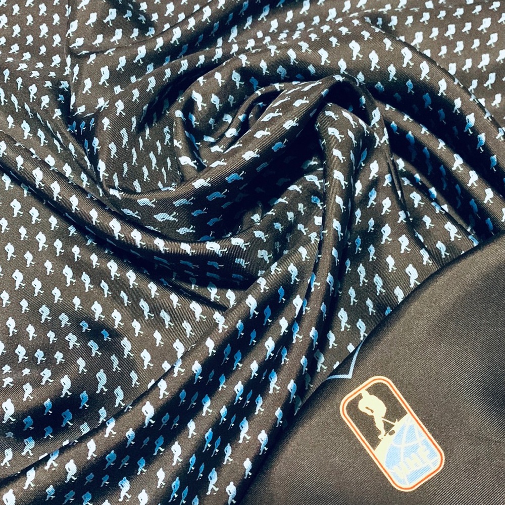 💗Ermenegildo Zegna Hockey IIHF Silk Scarf Made in Italy NWT